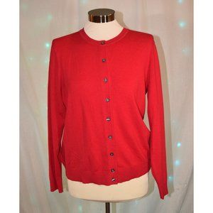 Karen Scott Red Button Down Cardigan size PL